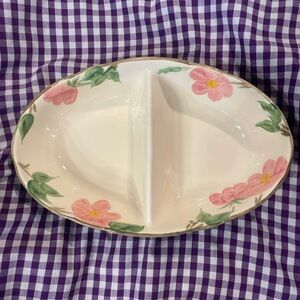 Franciscan Desert Rose Divided Serving Dish Vegetable Bowl Oval